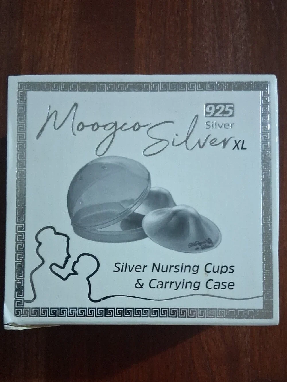 XL Sterling Silver 925 Nursing Cups with Carrying Case